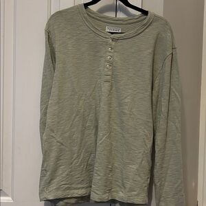 Tecovas Henley Shirt Mens Large Blue Long Sleeve Outdoors Layering Hiking